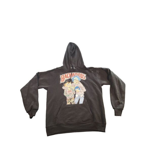 Hanes Rick And Morty Backwoods Hoodie Men Sz S Graphic Print Animation Casual - Picture 1 of 6